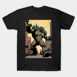 Monster giant robot attacking the city T-Shirt